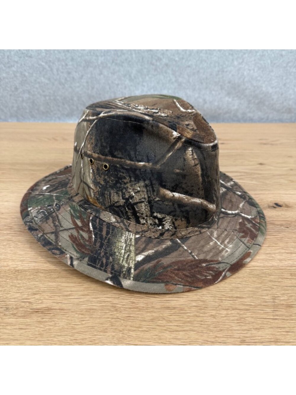Paramount Outdoors VTG Camouflage Safari Hat Size XL Camo Brown Hard Brim